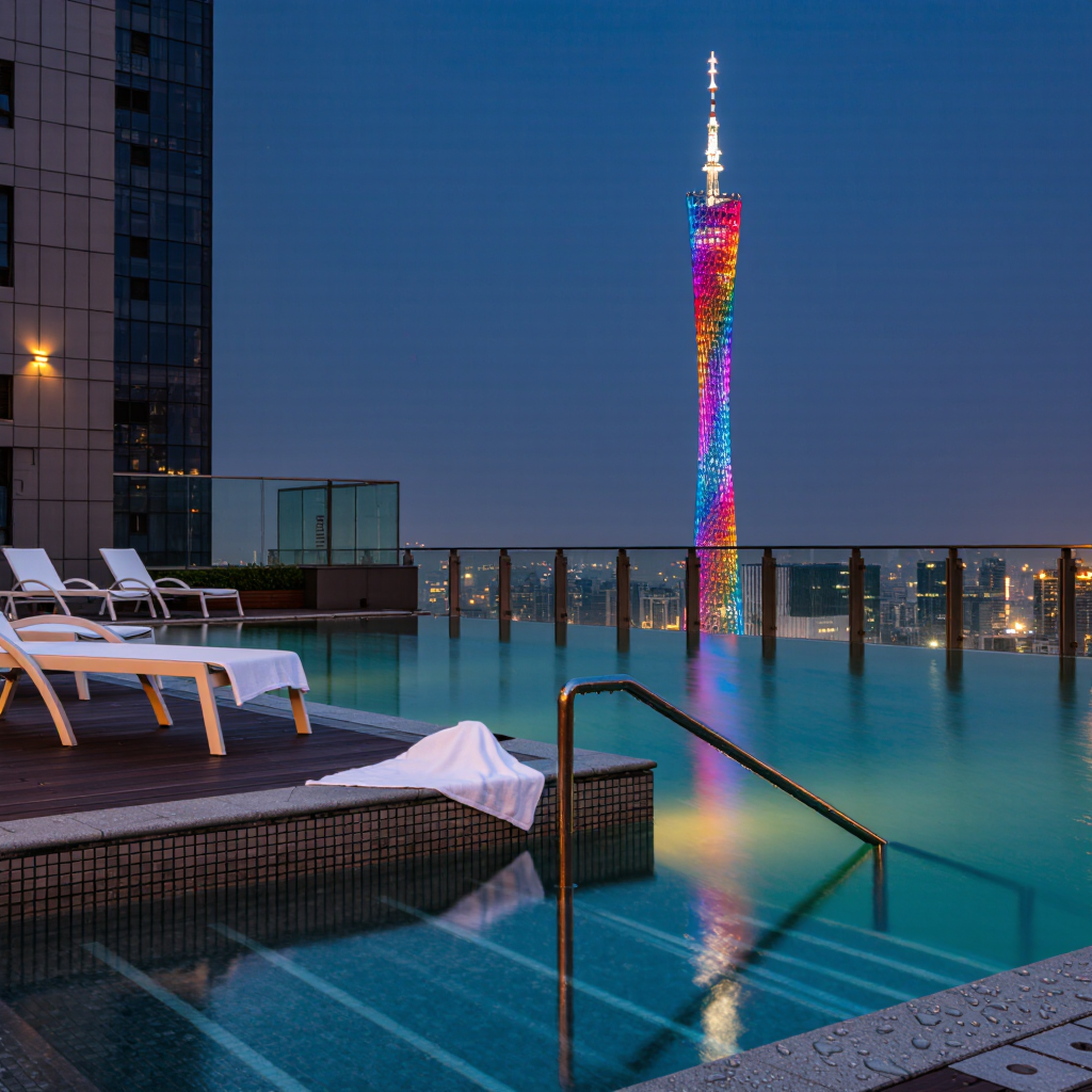 廣州柏悅泳池|把廣州塔泡進蒂芙尼藍裡🏊♀️ - Image 9