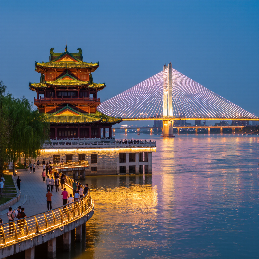 武漢漢江夜景必睇!長江大橋+黃鶴樓燈光show超震撼 - Image 8